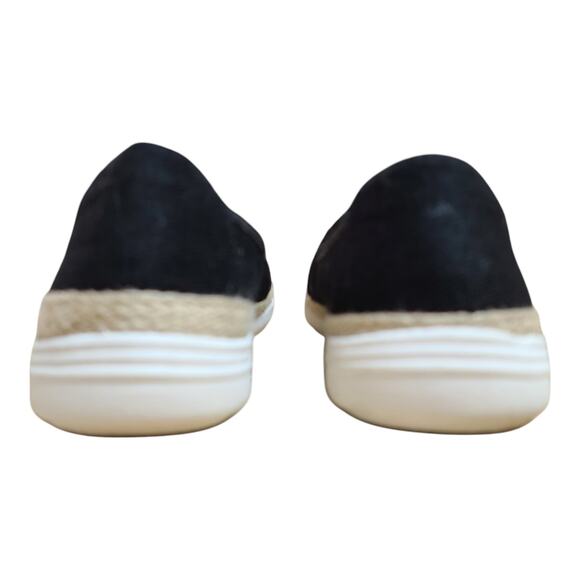 Clarks Elaina Harbor Black White Embroidered Loafers Flats Slip On Shoes 7 1/2 - Picture 4 of 5